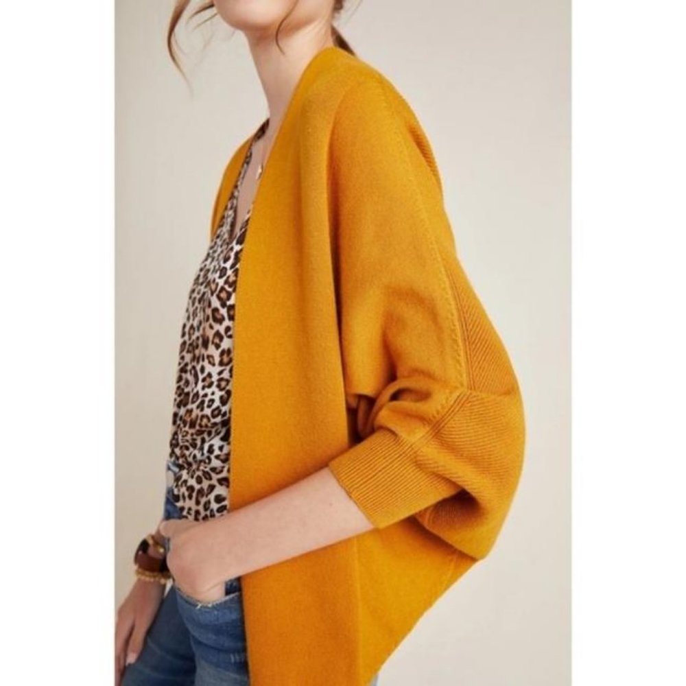 Anthropologie Akemi+kin Mina Cardigan Orange Gold Sweater